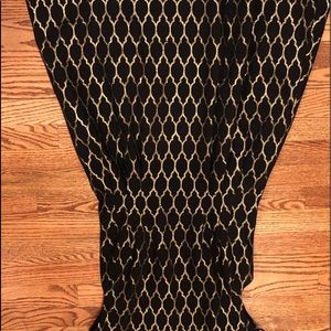 Black and gold dress